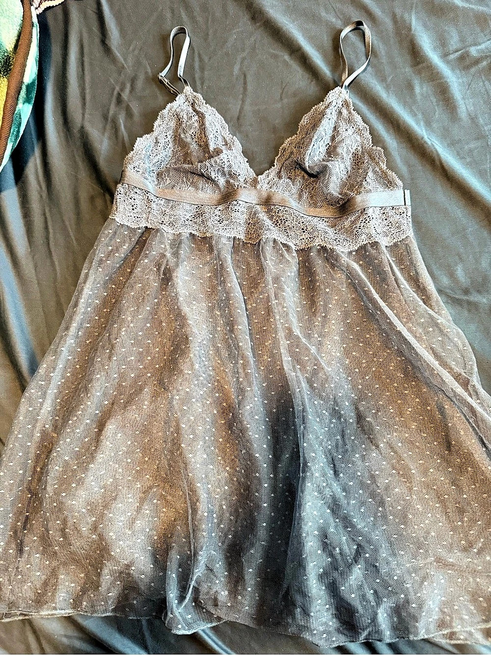 Victoria's Secret Lace Mini Dress in blue Size Small Like New